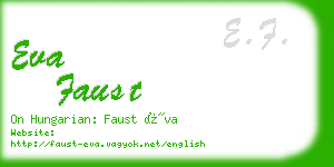 eva faust business card